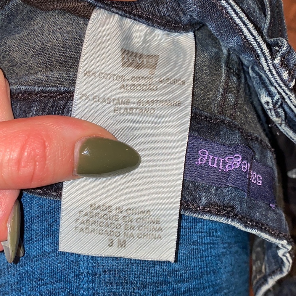 Levi’s dark blue denim skinny jeans 535 legging 3M - Picture 7 of 9
